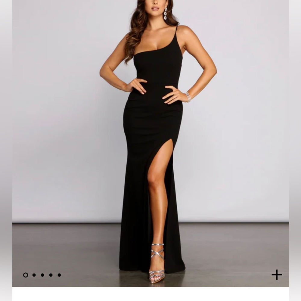 Black Long one shoulder dress